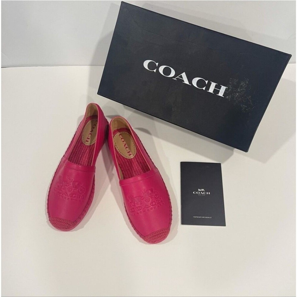 Coach Charlie Espadrilles Pink Leather Women’s 6.5